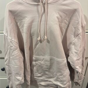 TNA Cozy Fleece Hoodie in blush pink